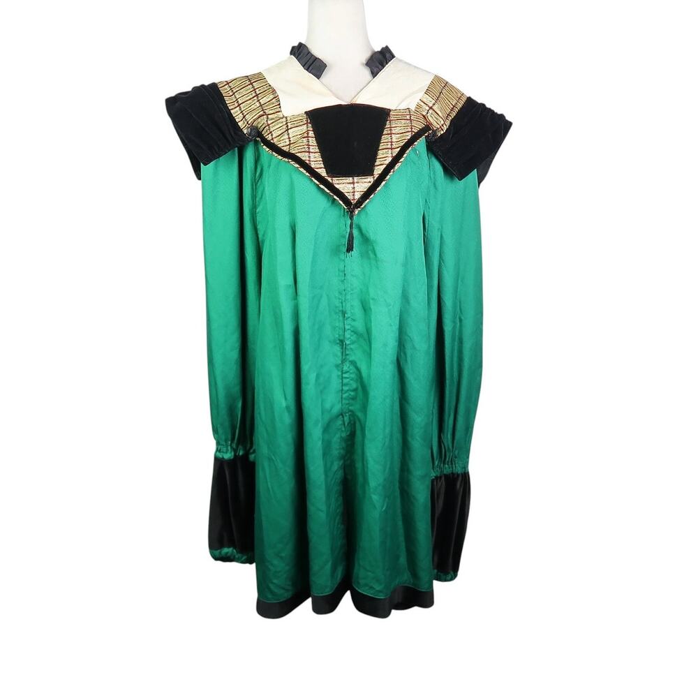 Vintage Theatrical Stage Costume Green Victorian Dress Jester